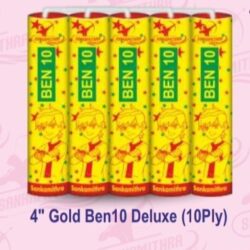 4" Gold Ben10 — One sound crackers by Sadhana Crackers