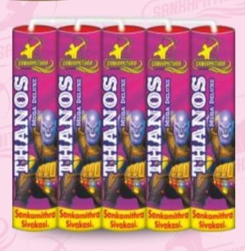 4" Thanos (12 ) — One sound crackers by Sadhana Crackers