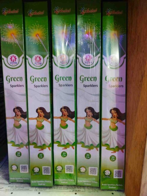 30 cm Green Sparklers — Sparklers by Sadhana Crackers